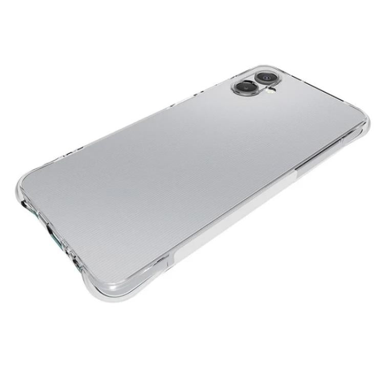 For Galaxy A06 5G WANLONFENG Transparent Four-Corner Shockproof TPU Phone Case with Screen Film - Transparent