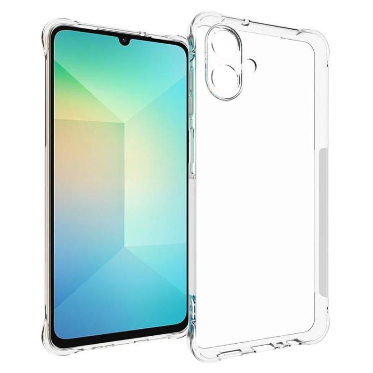 For Galaxy A07 4G WANLONFENG Transparent Four-Corner Shockproof TPU Phone Case with Screen Film - Transparent
