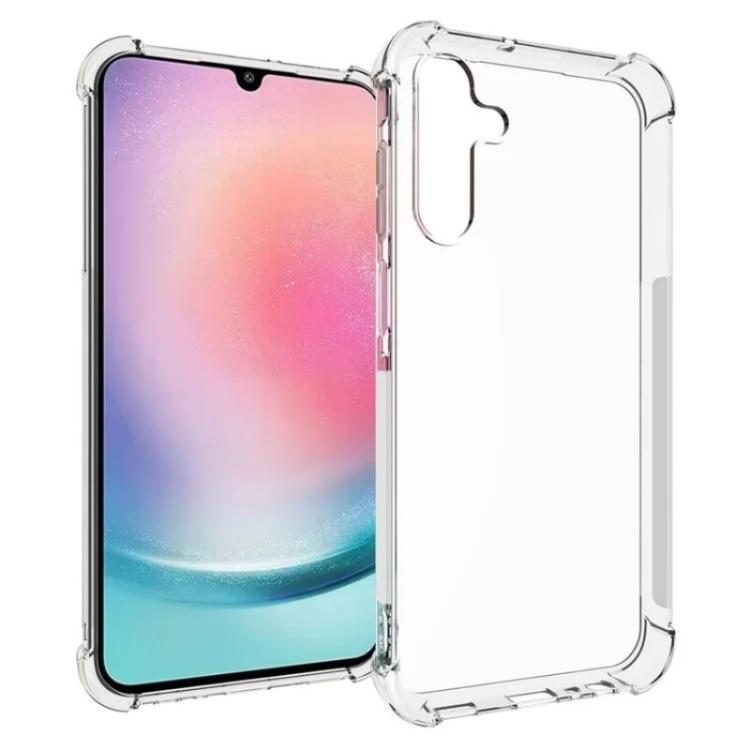 For Galaxy A15 4G / 5G WANLONFENG Transparent Four-Corner Shockproof TPU Phone Case with Screen Film - Transparent