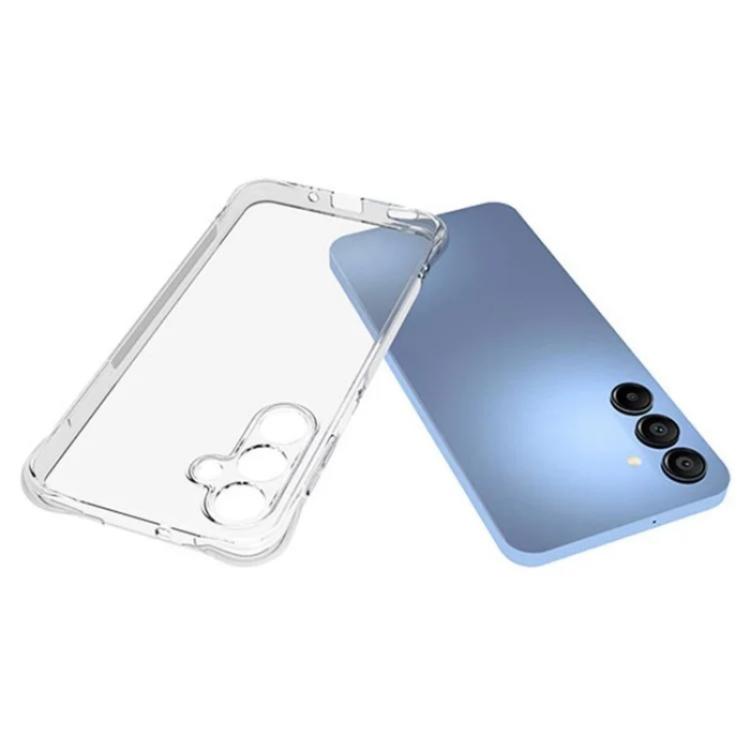 For Galaxy A16 4G / 5G WANLONFENG Transparent Four-Corner Shockproof TPU Phone Case with Screen Film - Transparent