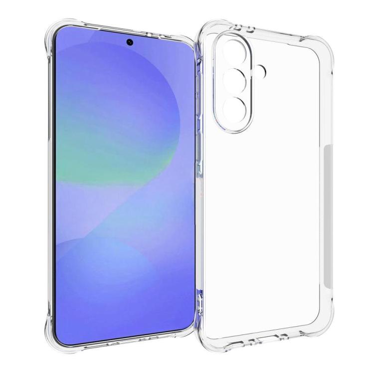 For Galaxy A37 5G WANLONFENG Transparent Four-Corner Shockproof TPU Phone Case with Screen Film - Transparent
