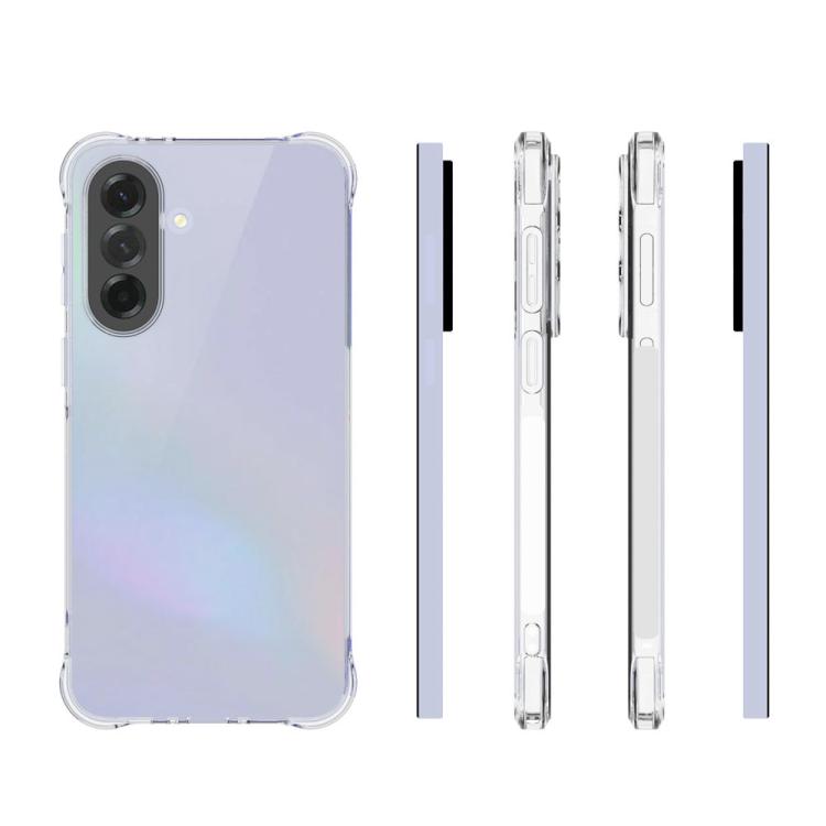 For Galaxy A37 5G WANLONFENG Transparent Four-Corner Shockproof TPU Phone Case with Screen Film - Transparent