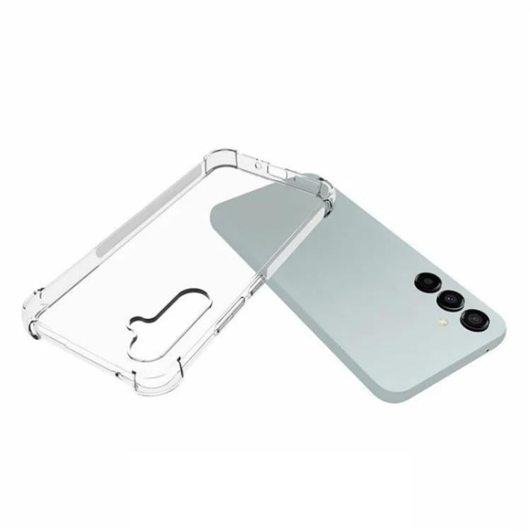 For Galaxy A54 5G WANLONFENG Transparent Four-Corner Shockproof TPU Phone Case with Screen Film - Transparent