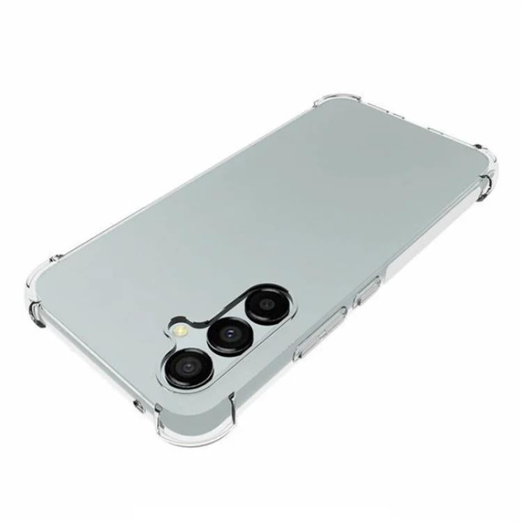 For Galaxy A54 5G WANLONFENG Transparent Four-Corner Shockproof TPU Phone Case with Screen Film - Transparent