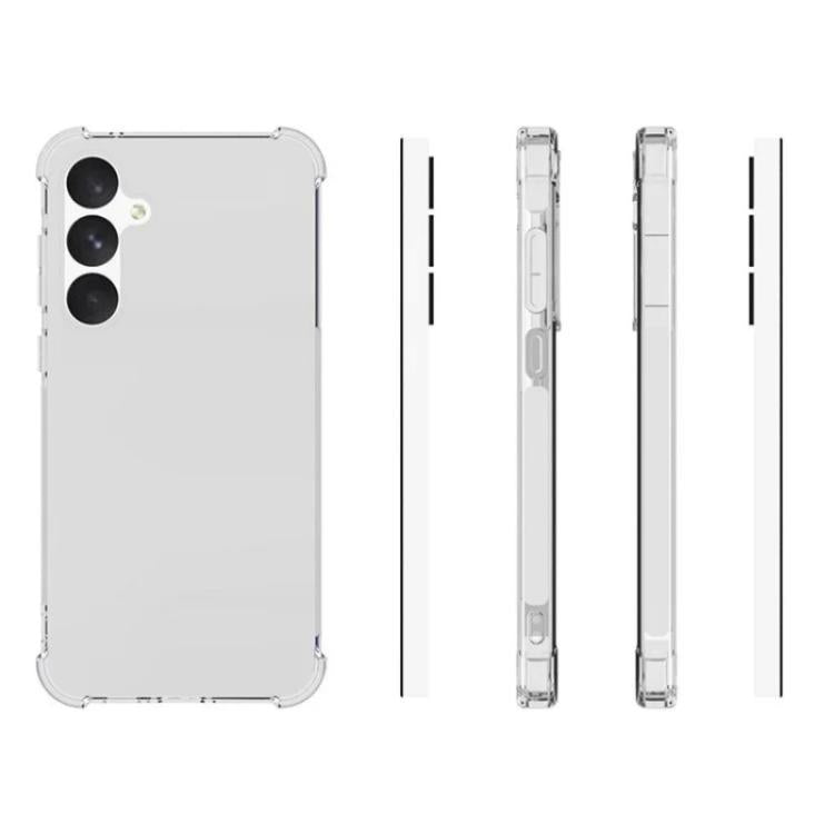 For Galaxy A55 5G WANLONFENG Transparent Four-Corner Shockproof TPU Phone Case with Screen Film - Transparent