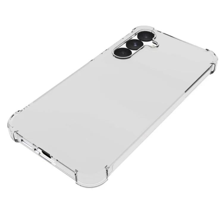 For Galaxy A55 5G WANLONFENG Transparent Four-Corner Shockproof TPU Phone Case with Screen Film - Transparent