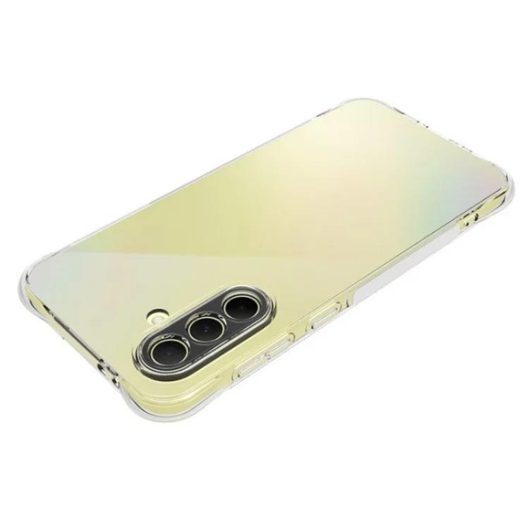 For Galaxy A56 5G WANLONFENG Transparent Four-Corner Shockproof TPU Phone Case with Screen Film - Transparent