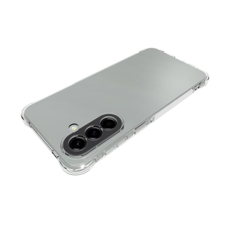 For Galaxy A57 5G WANLONFENG Transparent Four-Corner Shockproof TPU Phone Case with Screen Film - Transparent