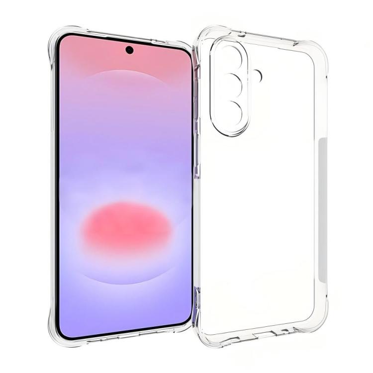 For Galaxy A27 5G WANLONFENG Transparent Four-Corner Shockproof TPU Phone Case with Screen Film - Transparent