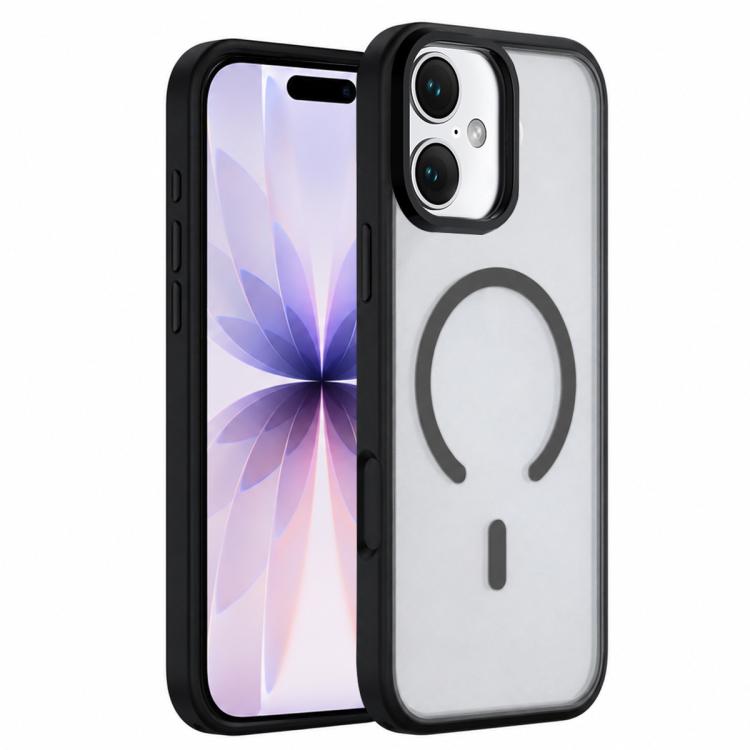 For iPhone 17 Colorful Skin-Friendly Metal Lens Frame Magnetic Phone Case