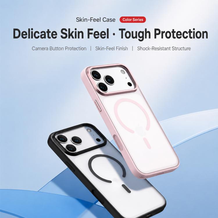 For iPhone Air Colorful Skin-Friendly Metal Lens Frame Magnetic Phone Case