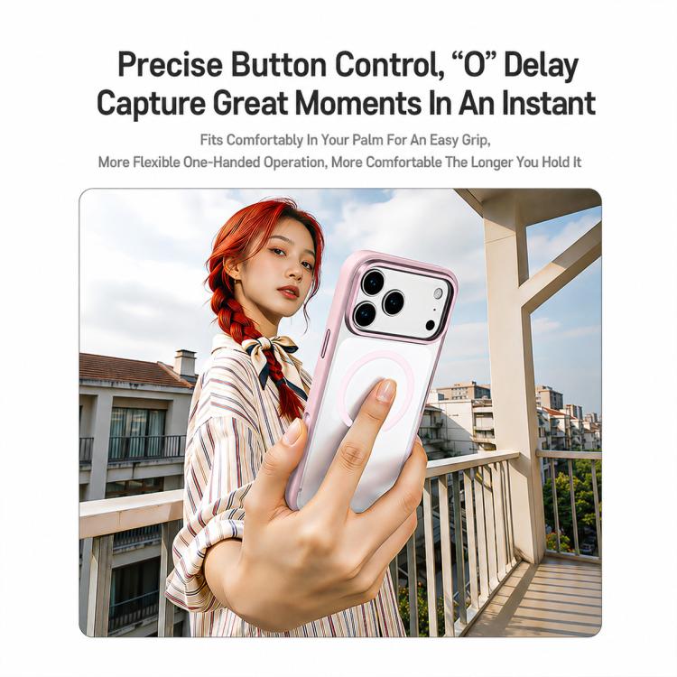 For iPhone Air Colorful Skin-Friendly Metal Lens Frame Magnetic Phone Case