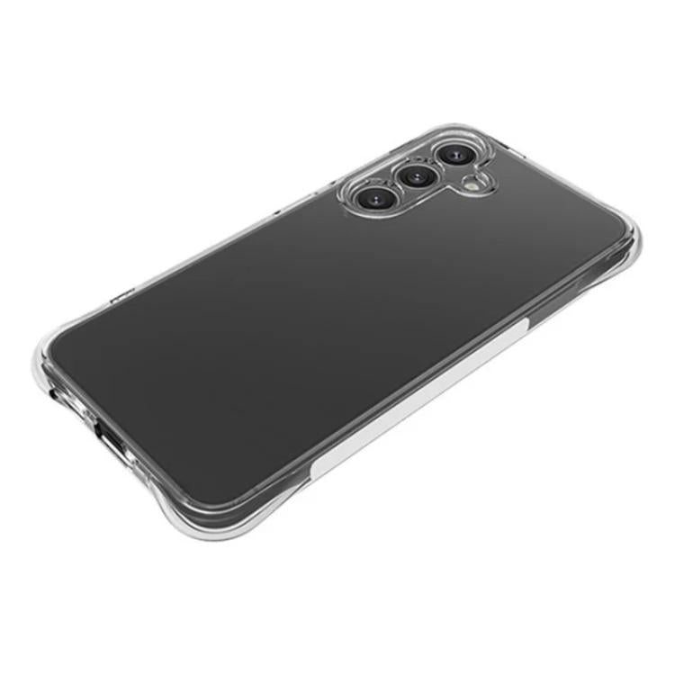 For Galaxy S25 5G WANLONFENG Transparent Four-Corner Shockproof TPU Phone Case with Screen Film - Transparent