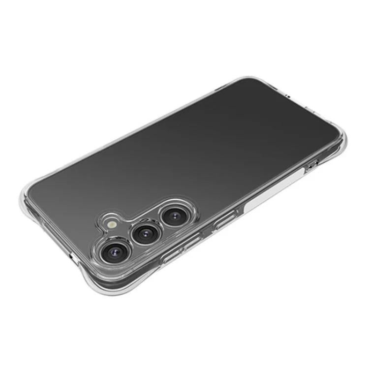 For Galaxy S25 5G WANLONFENG Transparent Four-Corner Shockproof TPU Phone Case with Screen Film - Transparent