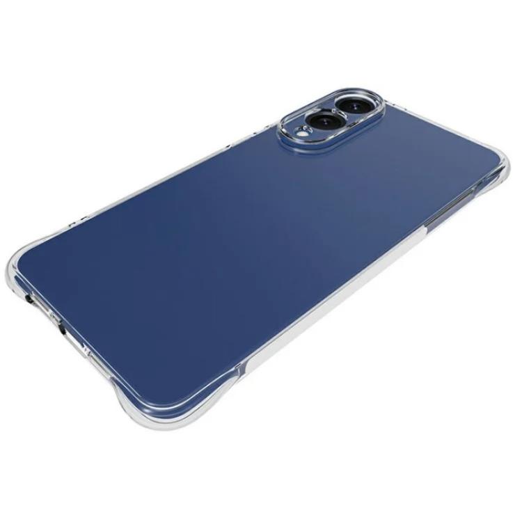 For Galaxy S25 Edge 5G WANLONFENG Transparent Four-Corner Shockproof TPU Phone Case with Screen Film - Transparent