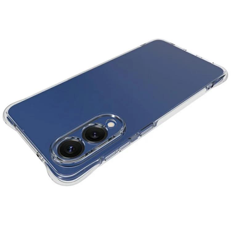 For Galaxy S25 Edge 5G WANLONFENG Transparent Four-Corner Shockproof TPU Phone Case with Screen Film - Transparent