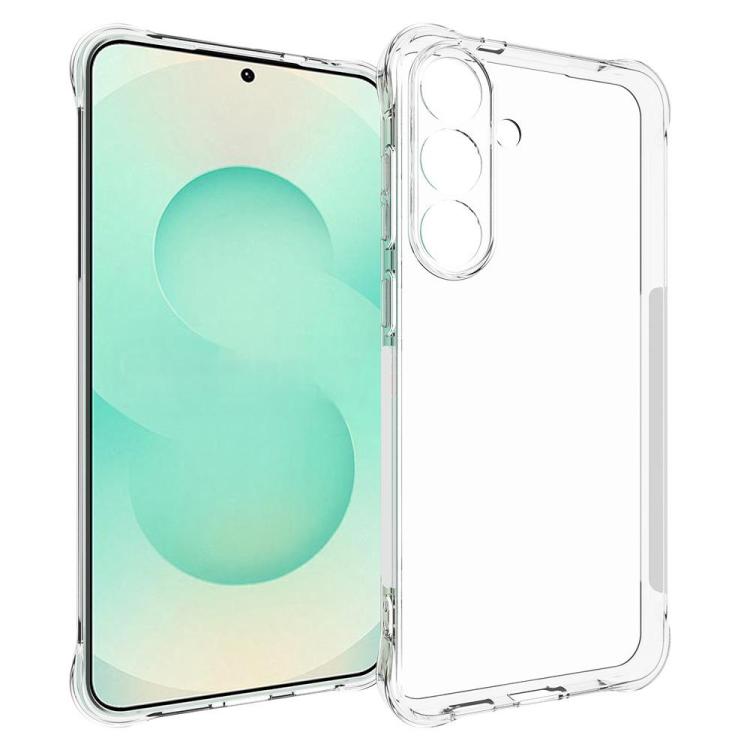 For Galaxy S25 FE 5G WANLONFENG Transparent Four-Corner Shockproof TPU Phone Case with Screen Film - Transparent