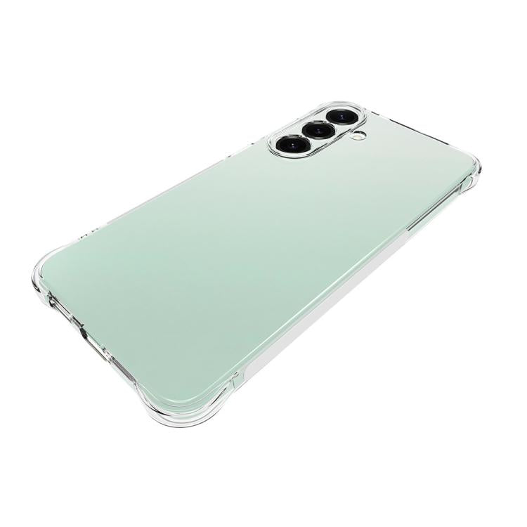For Galaxy S25 FE 5G WANLONFENG Transparent Four-Corner Shockproof TPU Phone Case with Screen Film - Transparent