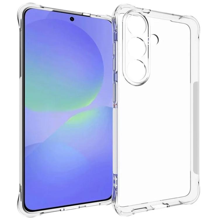 For Galaxy S26 5G WANLONFENG Transparent Four-Corner Shockproof TPU Phone Case with Screen Film - Transparent
