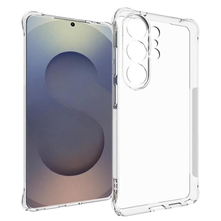 For Galaxy S26 Ultra 5G WANLONFENG Transparent Four-Corner Shockproof TPU Phone Case with Screen Film - Transparent