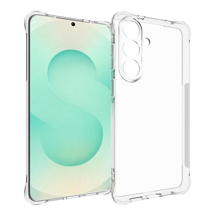 For Galaxy S26+ 5G WANLONFENG Transparent Four-Corner Shockproof TPU Phone Case with Screen Film - Transparent