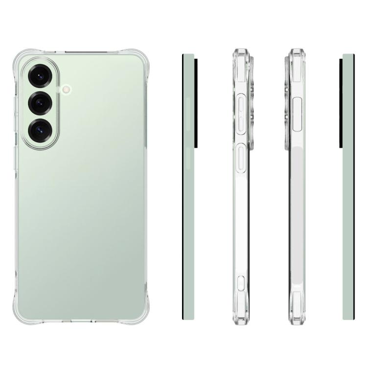 For Galaxy S26+ 5G WANLONFENG Transparent Four-Corner Shockproof TPU Phone Case with Screen Film - Transparent