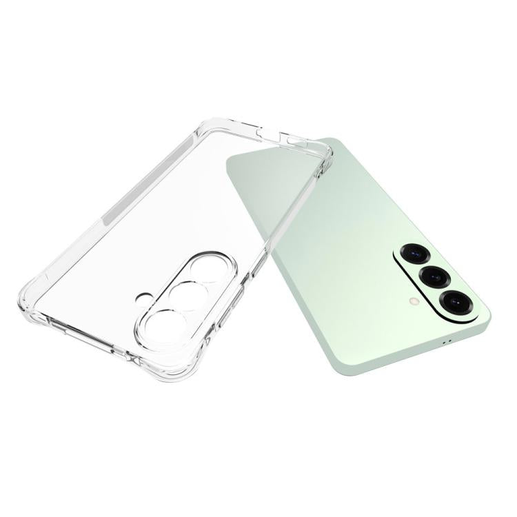 For Galaxy S26+ 5G WANLONFENG Transparent Four-Corner Shockproof TPU Phone Case with Screen Film - Transparent