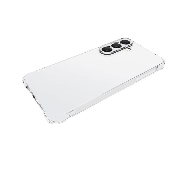 For Galaxy S26 FE 5G WANLONFENG Transparent Four-Corner Shockproof TPU Phone Case with Screen Film - Transparent