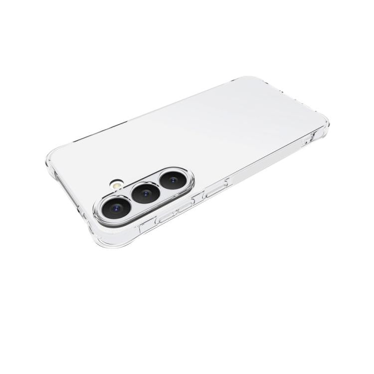 For Galaxy S26 FE 5G WANLONFENG Transparent Four-Corner Shockproof TPU Phone Case with Screen Film - Transparent