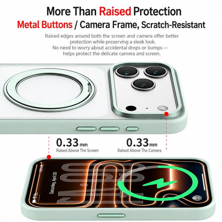 For iPhone 17 Pro Max Colorful Skin-Friendly Metal Lens Frame Magnetic Rotating Holder Phone Case