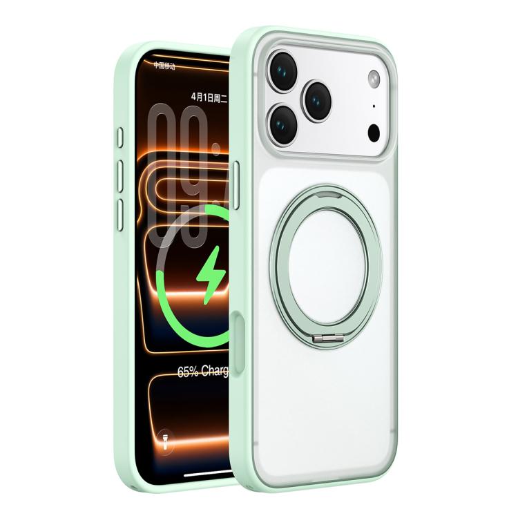 For iPhone 17 Pro Max Colorful Skin-Friendly Magnetic Rotating Holder Phone Case