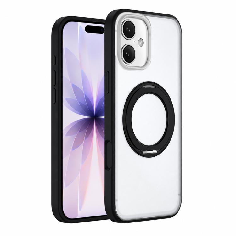 For iPhone 17 Colorful Skin-Friendly Magnetic Rotating Holder Phone Case