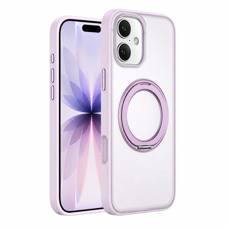 For iPhone 17 Colorful Skin-Friendly Magnetic Rotating Holder Phone Case