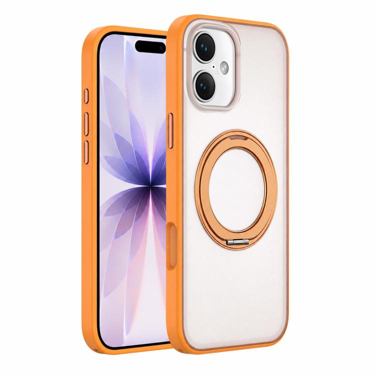 For iPhone 17 Colorful Skin-Friendly Magnetic Rotating Holder Phone Case