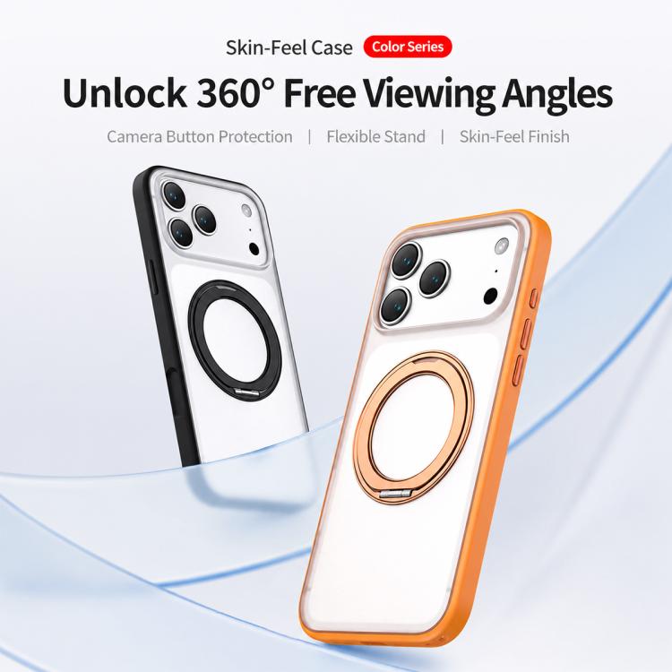 For iPhone Air Colorful Skin-Friendly Magnetic Rotating Holder Phone Case