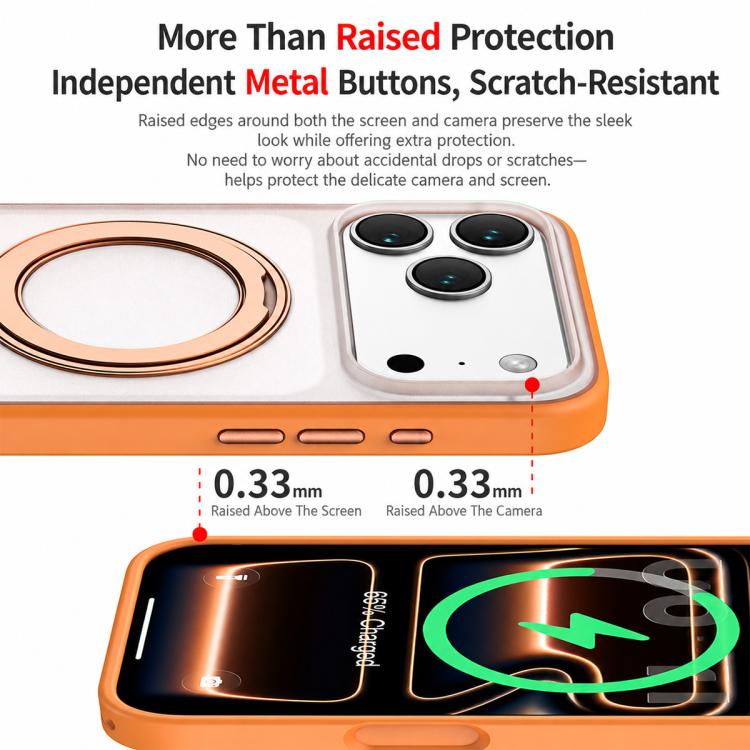 For iPhone Air Colorful Skin-Friendly Magnetic Rotating Holder Phone Case