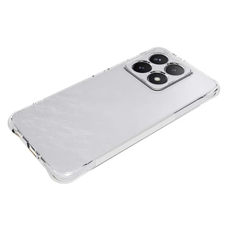 For Xiaomi 14T WANLONFENG Transparent Four-Corner Shockproof TPU Phone Case with Screen Film - Transparent