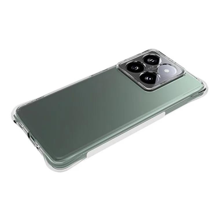 For Xiaomi 14T Pro WANLONFENG Transparent Four-Corner Shockproof TPU Phone Case with Screen Film - Transparent
