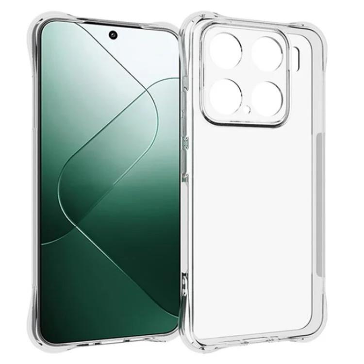 For Xiaomi 15 WANLONFENG Transparent Four-Corner Shockproof TPU Phone Case with Screen Film - Transparent