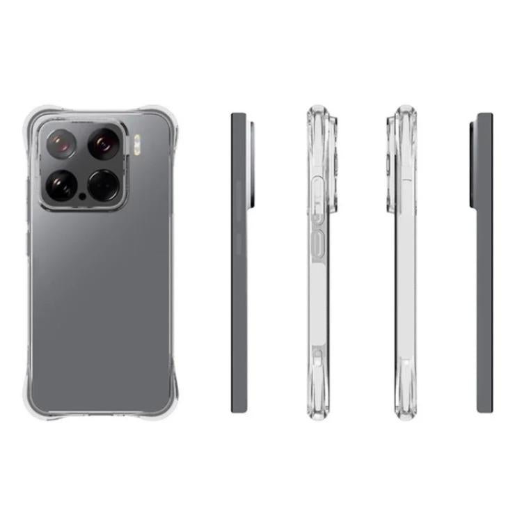 For Xiaomi 15 WANLONFENG Transparent Four-Corner Shockproof TPU Phone Case with Screen Film - Transparent