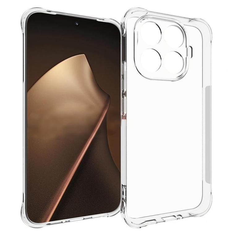 For Xiaomi 15T Pro 5G WANLONFENG Transparent Four-Corner Shockproof TPU Phone Case with Screen Film - Transparent