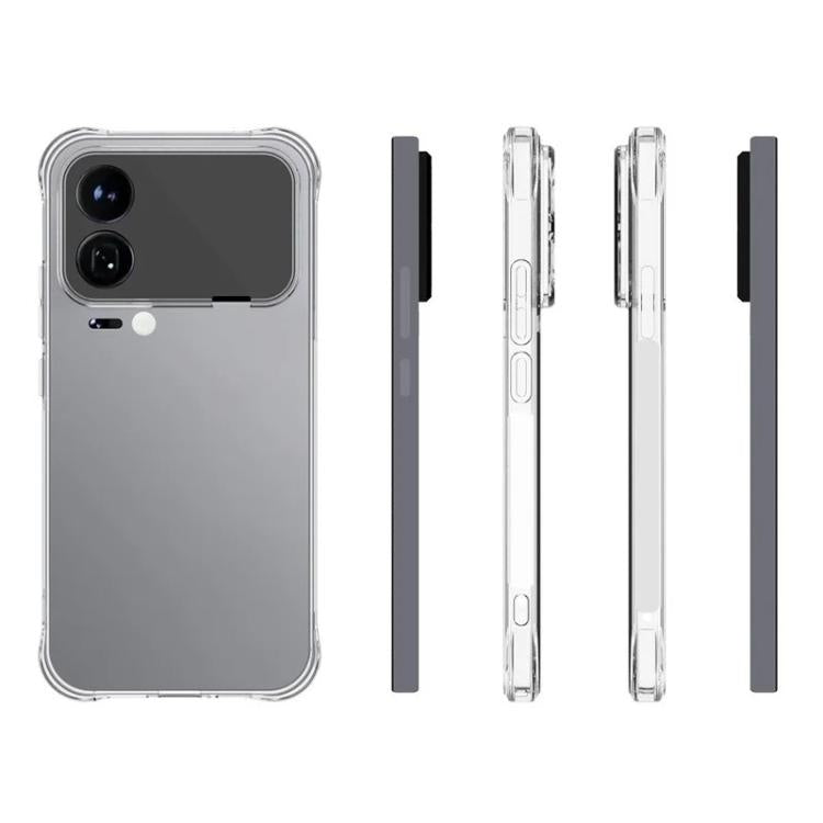 For Xiaomi 17 Pro WANLONFENG Transparent Four-Corner Shockproof TPU Phone Case with Screen Film - Transparent