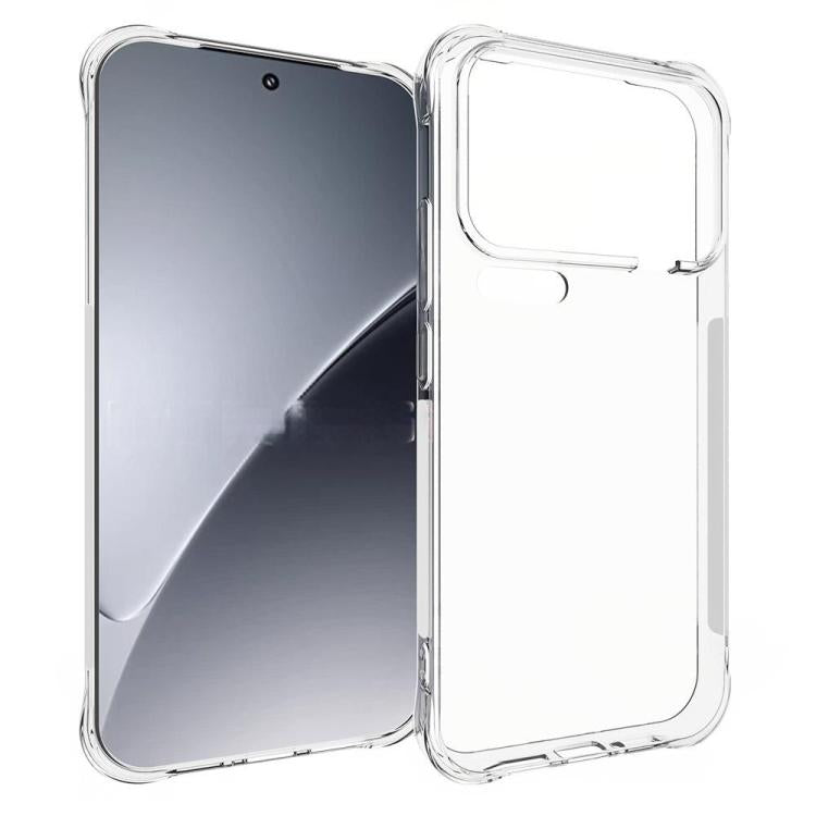 For Xiaomi 17 Pro Max WANLONFENG Transparent Four-Corner Shockproof TPU Phone Case with Screen Film - Transparent