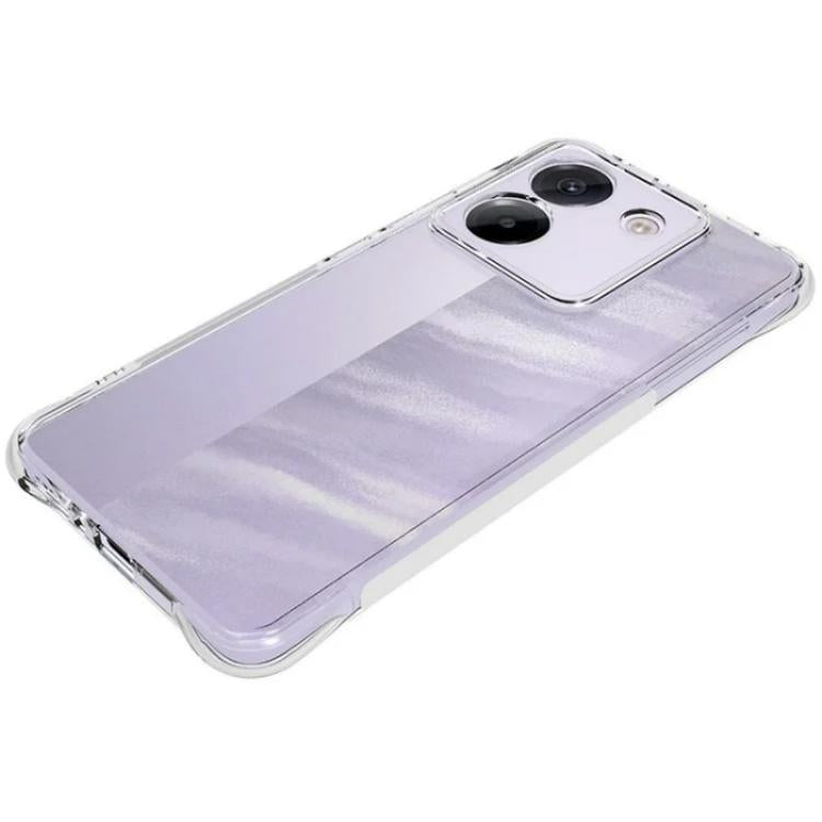 For Xiaomi Poco M7 Pro 5G WANLONFENG Transparent Four-Corner Shockproof TPU Phone Case with Screen Film - Transparent