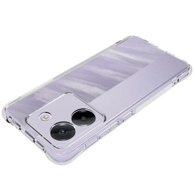 For Xiaomi Poco M7 Pro 5G WANLONFENG Transparent Four-Corner Shockproof TPU Phone Case with Screen Film - Transparent