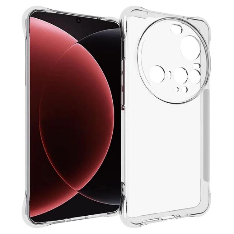 For Xiaomi 15 Ultra WANLONFENG Transparent Four-Corner Shockproof TPU Phone Case with Screen Film - Transparent