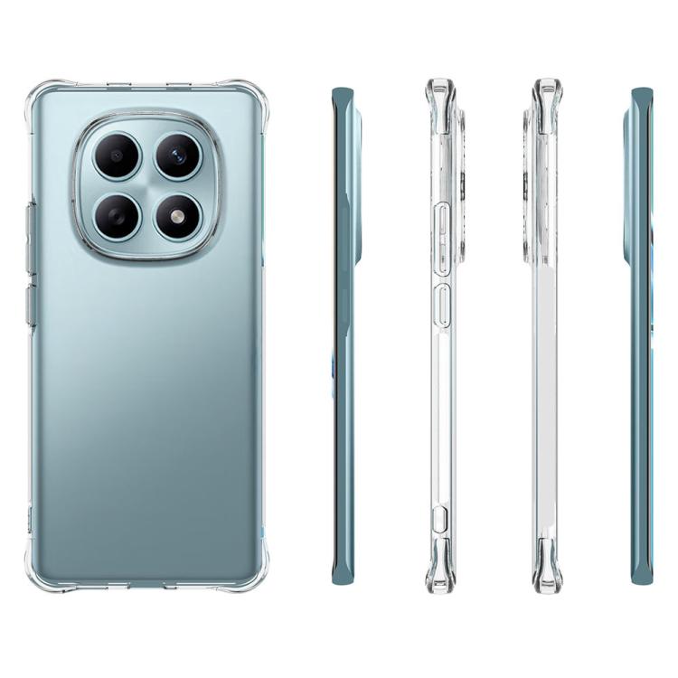 For Xiaomi Poco M8 5G WANLONFENG Transparent Four-Corner Shockproof TPU Phone Case with Screen Film - Transparent