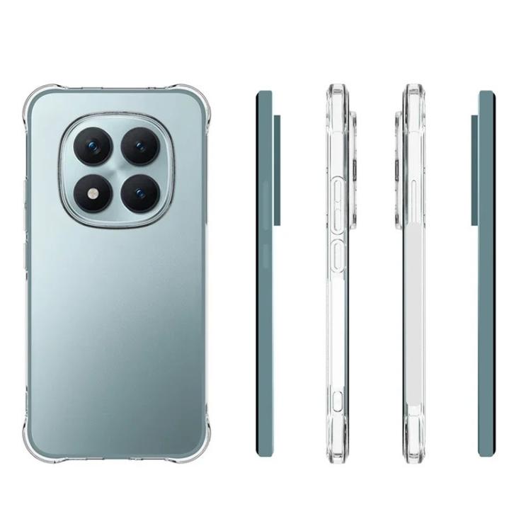 For Xiaomi Poco M8 Pro 5G WANLONFENG Transparent Four-Corner Shockproof TPU Phone Case with Screen Film - Transparent