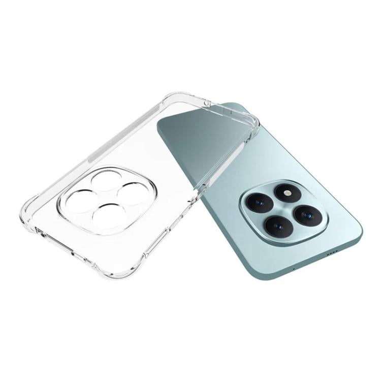 For Xiaomi Poco M8 Pro 5G WANLONFENG Transparent Four-Corner Shockproof TPU Phone Case with Screen Film - Transparent