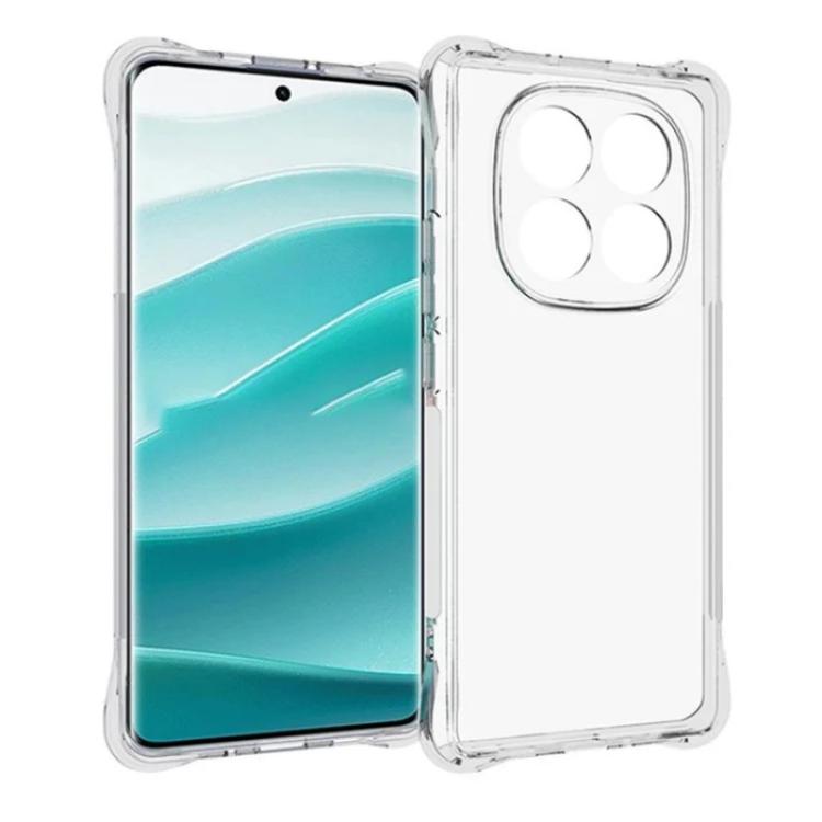 For Xiaomi Poco X7 5G WANLONFENG Transparent Four-Corner Shockproof TPU Phone Case with Screen Film - Transparent